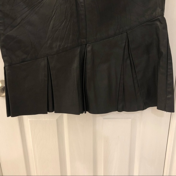 Vintage leather European high-waisted skirt, small - Picture 5 of 11